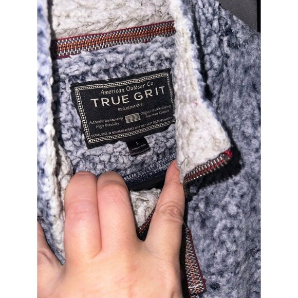 True Grit Women Sherpa Fleece 1/4 Zip  Pullover Jacket Hoodie Sz Small - Picture 2 of 3